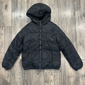 Abercrombie Kids Black Full Zip Puffer Jacket